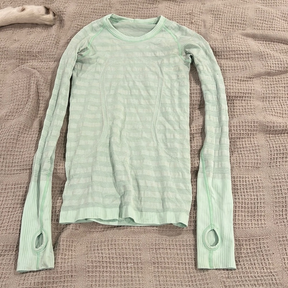 Swiftly long sleeve mint lululemon